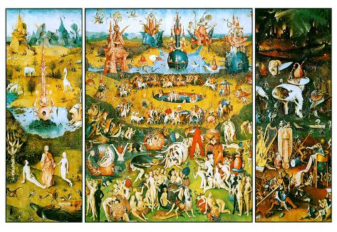 Hieronymus Bosch Garden of Earthly Delights Art Poster Print